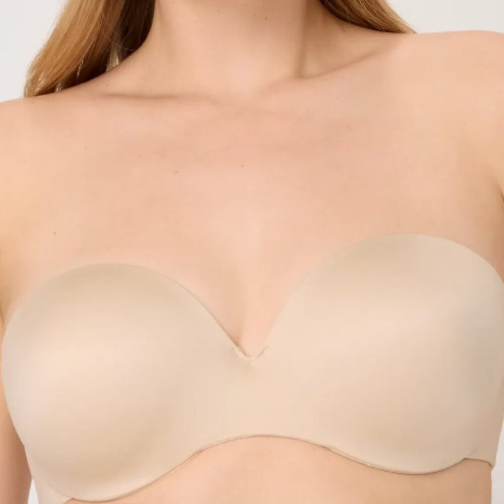Maidenform Latte Beige Underwire Full Coverage Strapless Bra 34D(No Straps incl)